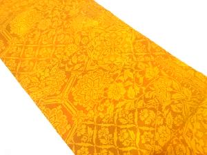 切りばめ風華紋に花更紗模様織り出し名古屋帯